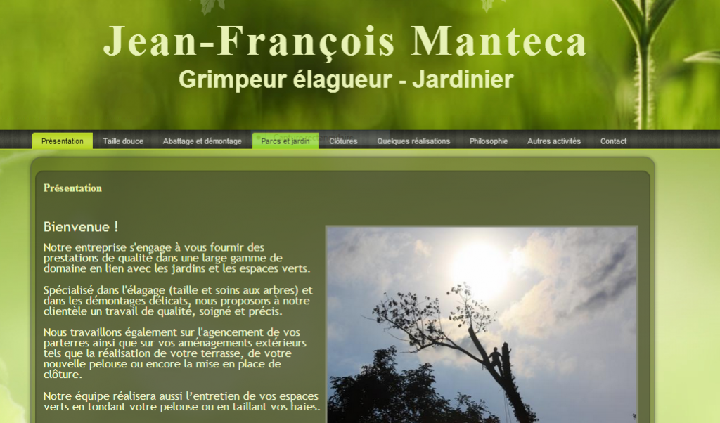 Lire la suite à propos de l’article Jean-François Manteca – Grimpeur élagueur – Jardinier